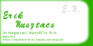 erik musztacs business card